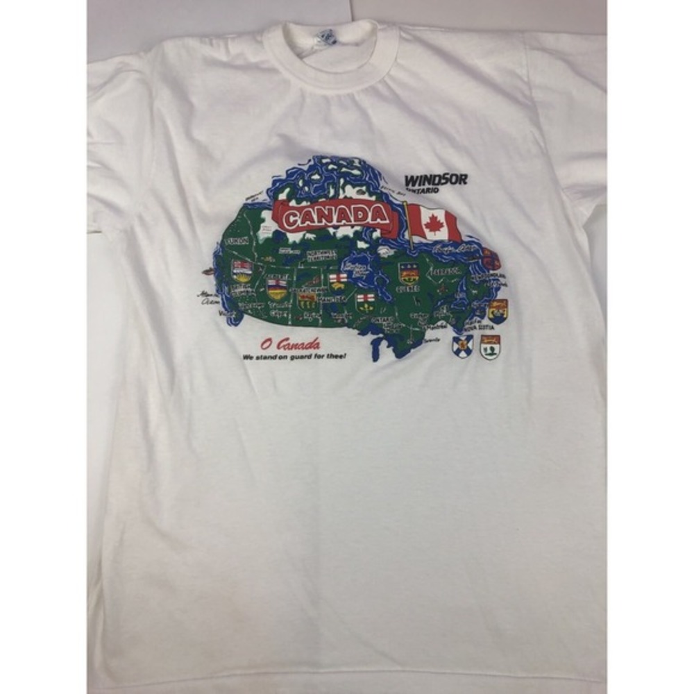 Vintage Ontario‎ Canada Tourist Single Stitch T Shirt Canada Made Size XLarge